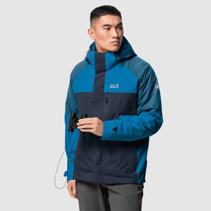 Jack Wolfskin Mens Steting Peak 3-in-1 Jacket Blue 403768VRF